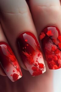 Red-Roses-short-nails